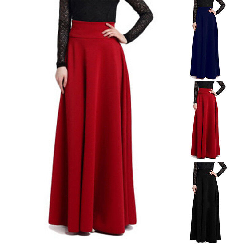 plus size high waisted maxi skirt